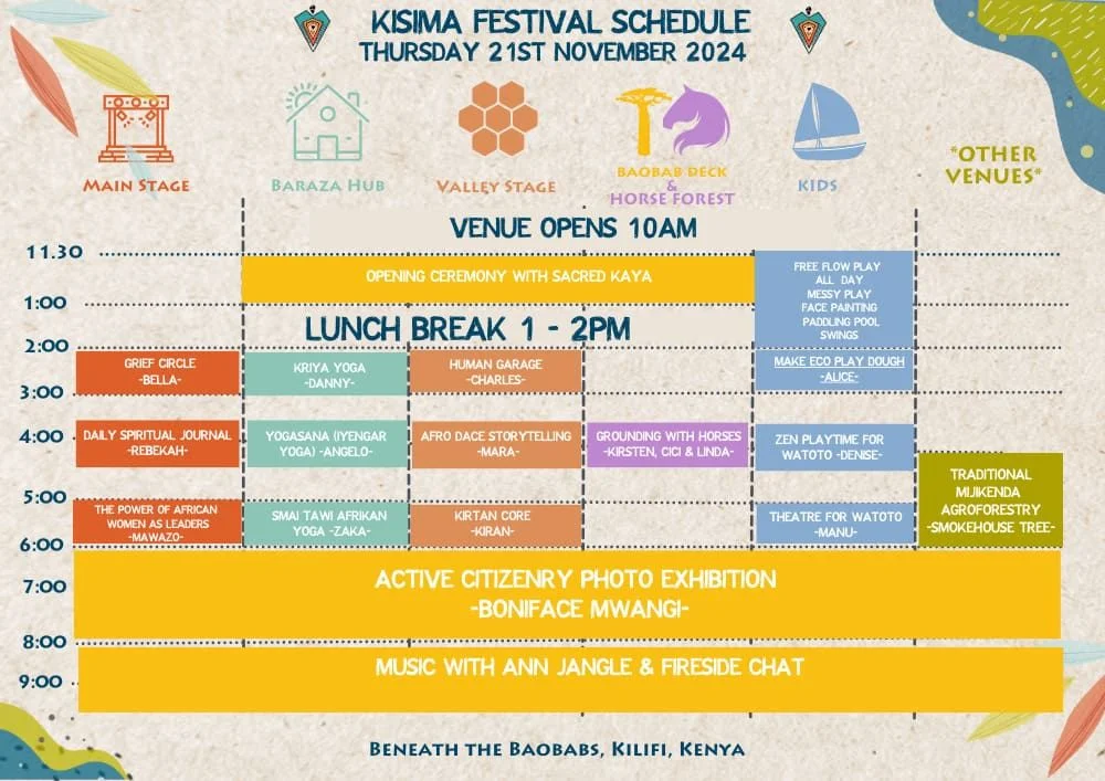 Kisima Festival 2024 schedule, day 2